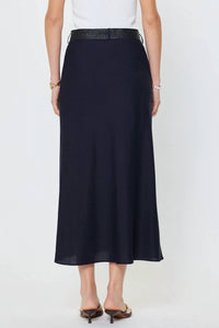 Current Air - Crystal Linen Blend Midi Skirt