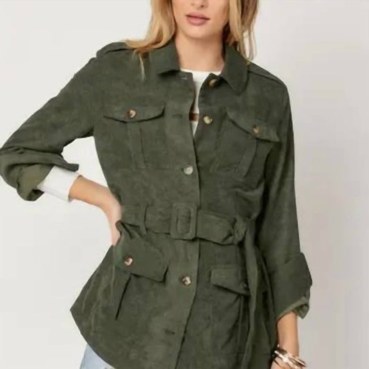 Davi & Dani - Green Courduroy Jacket