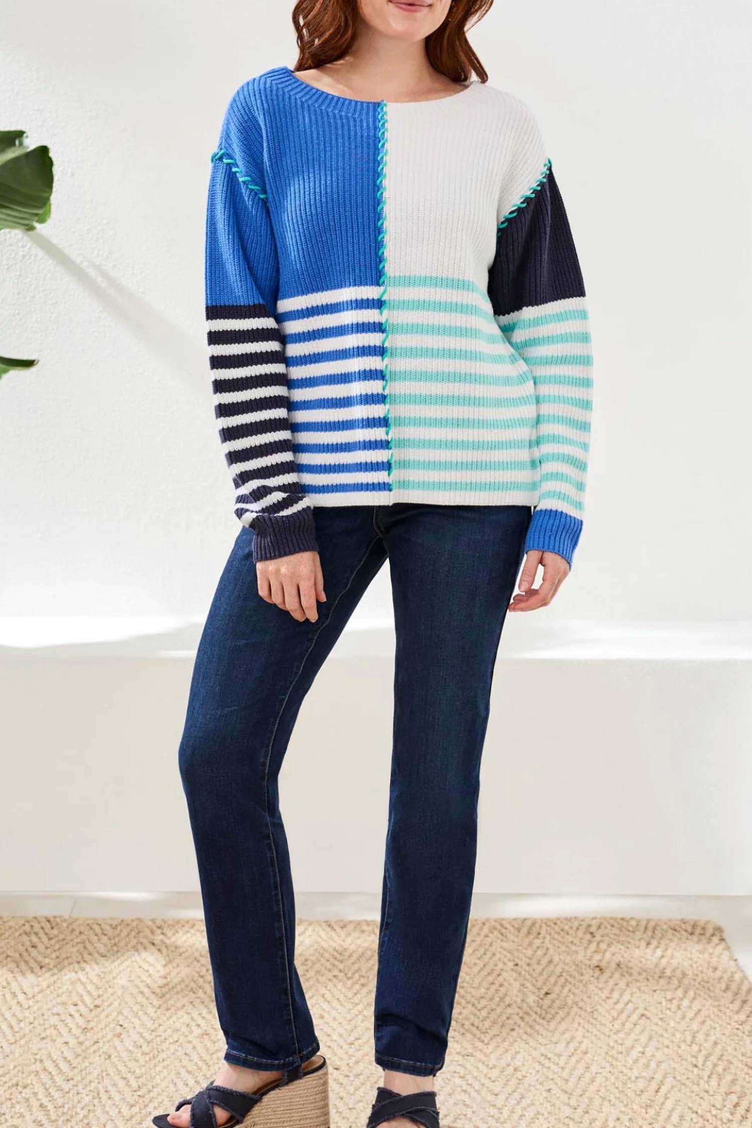 Tribal - Multi-stripe Color Block Sweater