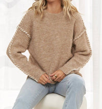 Madelyn - Haven Stitch Detail Sweater - Plus