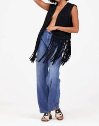 Mauritius - Katy Fringe Leather Vest