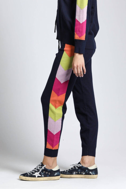 Apny - Colorful Side Stripe Sweater Jogger