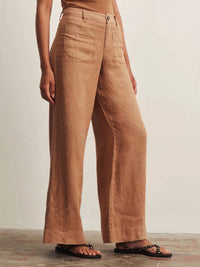 Sanctuary - Linen Marine Wide Leg Pant