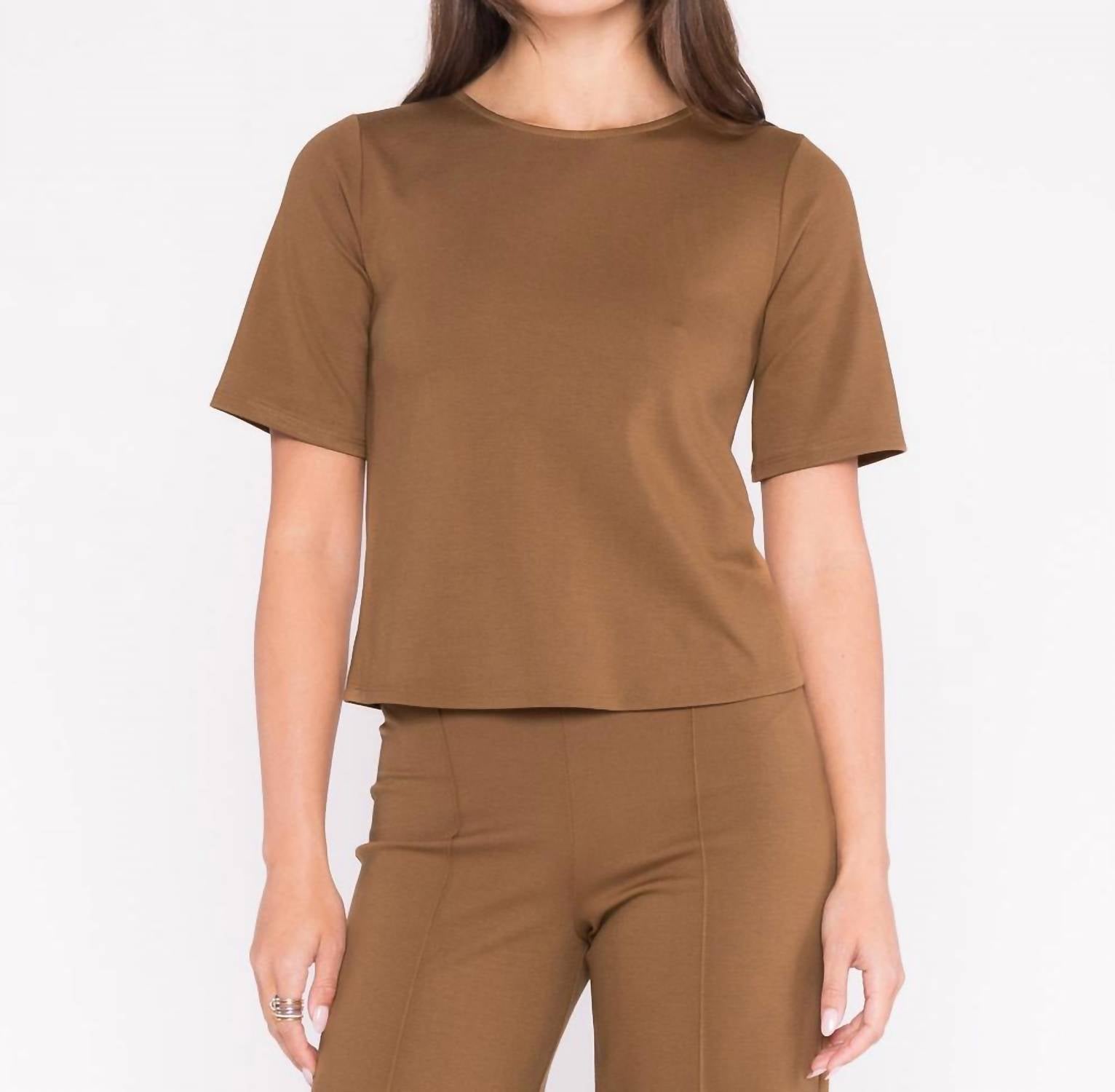 Ripley Rader - Ponte Knit Short Sleeve Extended Top