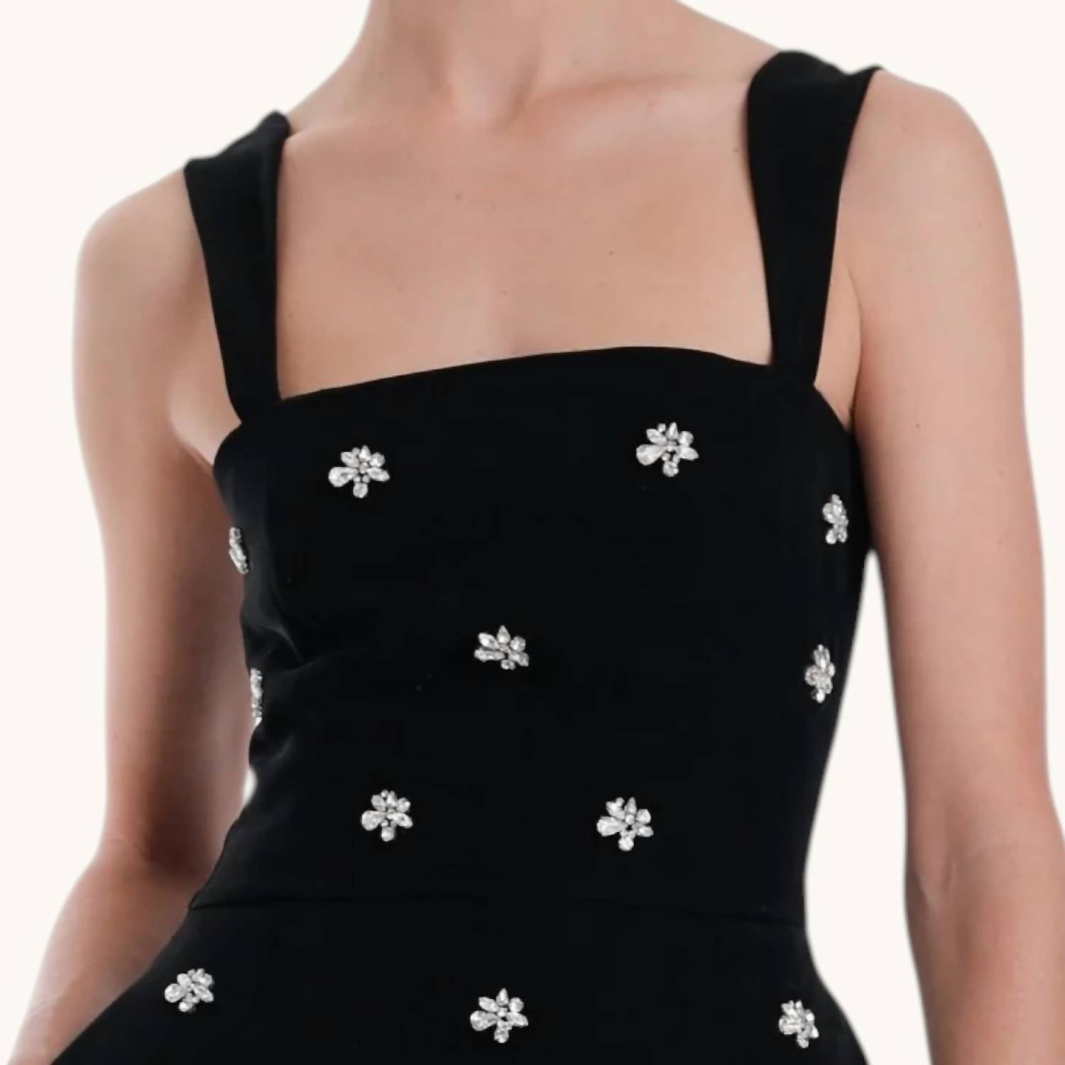 Karina Grimaldi - Gisela Rhinestone Mini Dress