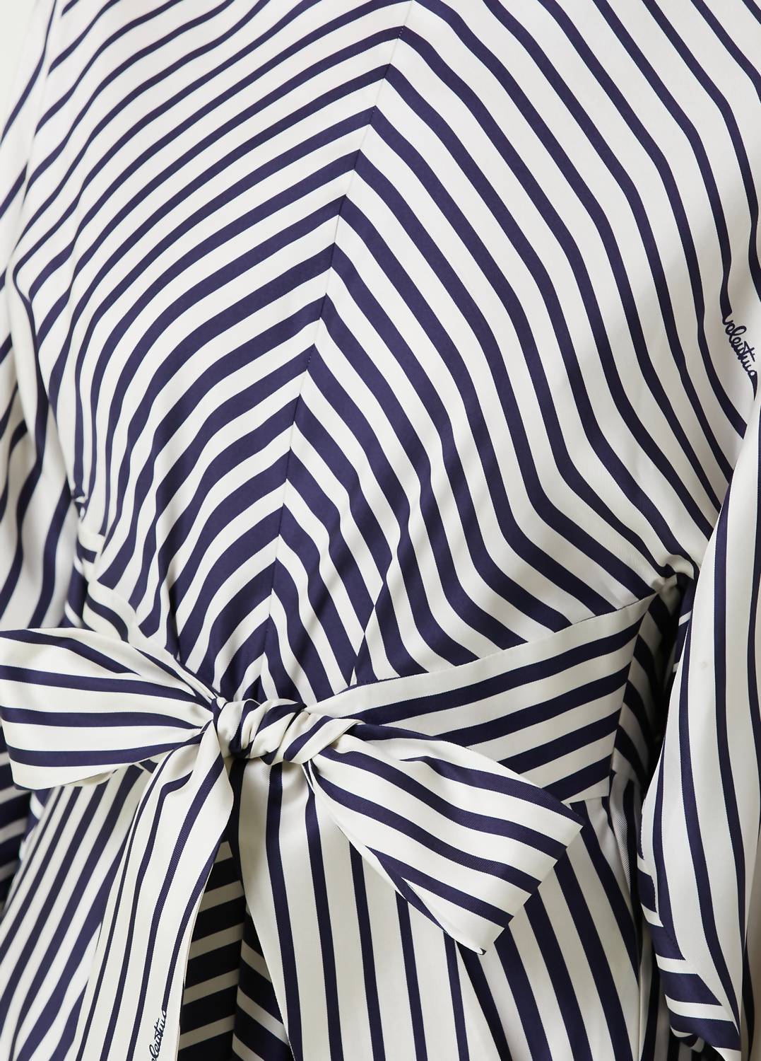 Valentino - Striped Maxi Silk Dress