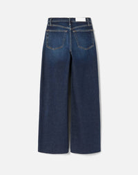 Re/Done - Women's Mid Rise Wide Leg Crop Jean