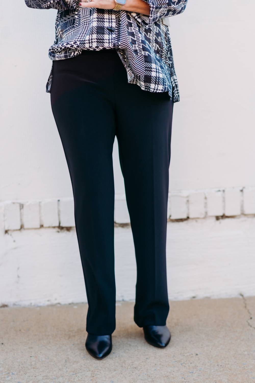 Multiples Women's Slim-sation Relaxed Leg Pant in intgry - women's pants - alternate view