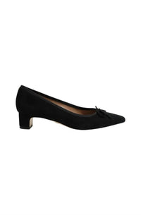 Sam Edelman Women's Rinda Pointed Toe Ballet Heel in black suede - women's heels