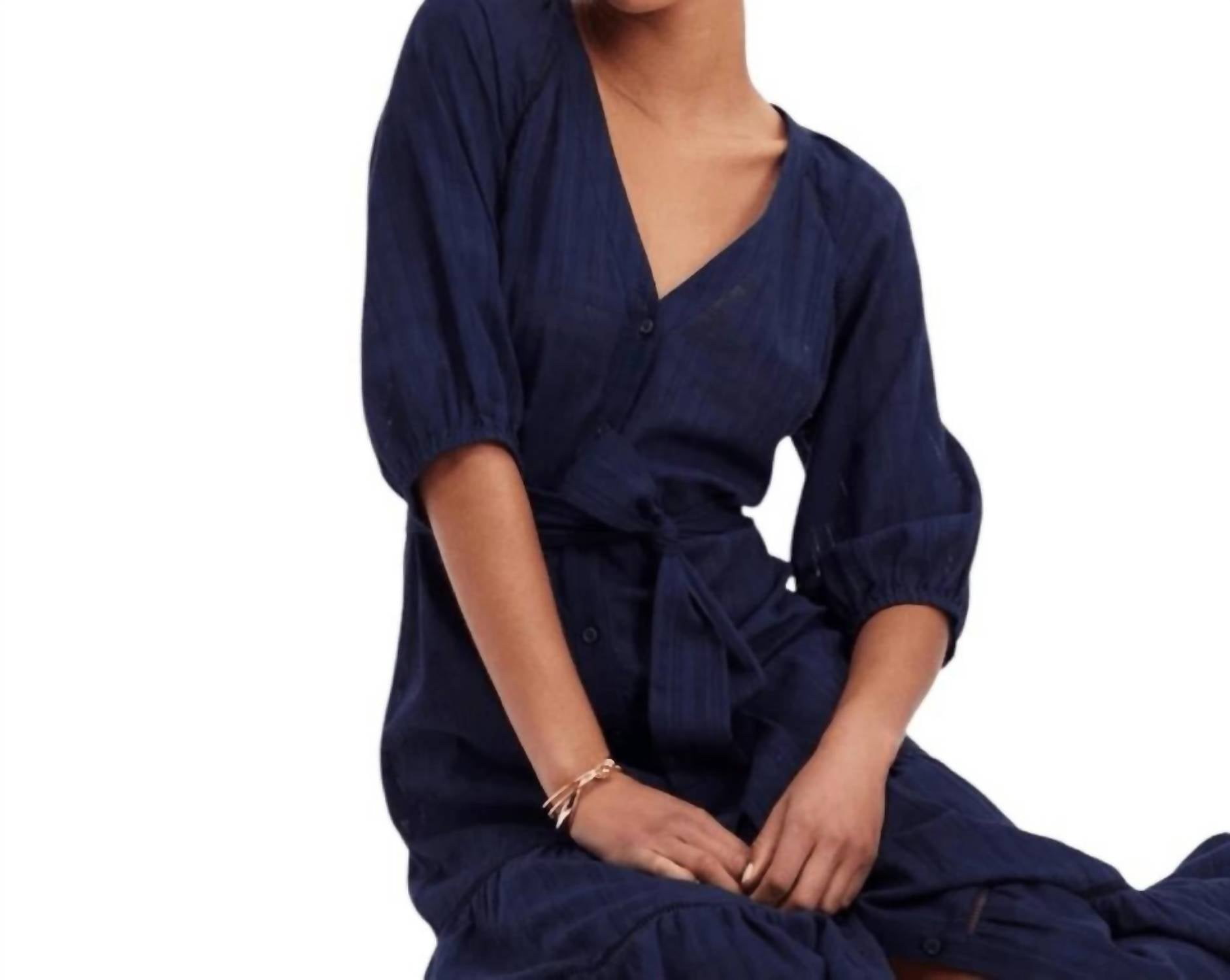 Madewell - Tie-waist Tiered Midi Dress