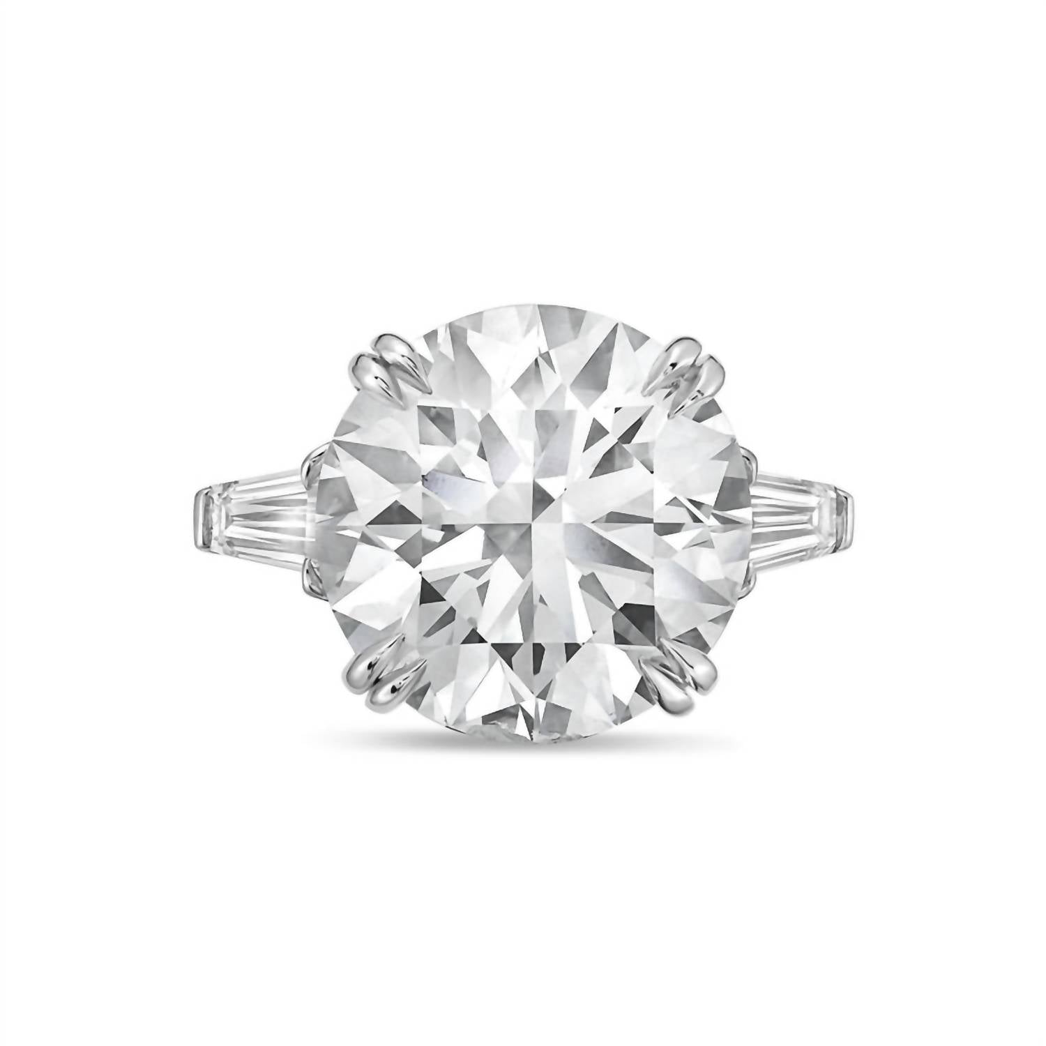 Diana M Jewels - Women's Round & Baguette Lab-grown Diamond Jewelry Ring (6.00 Ct) - Elegant