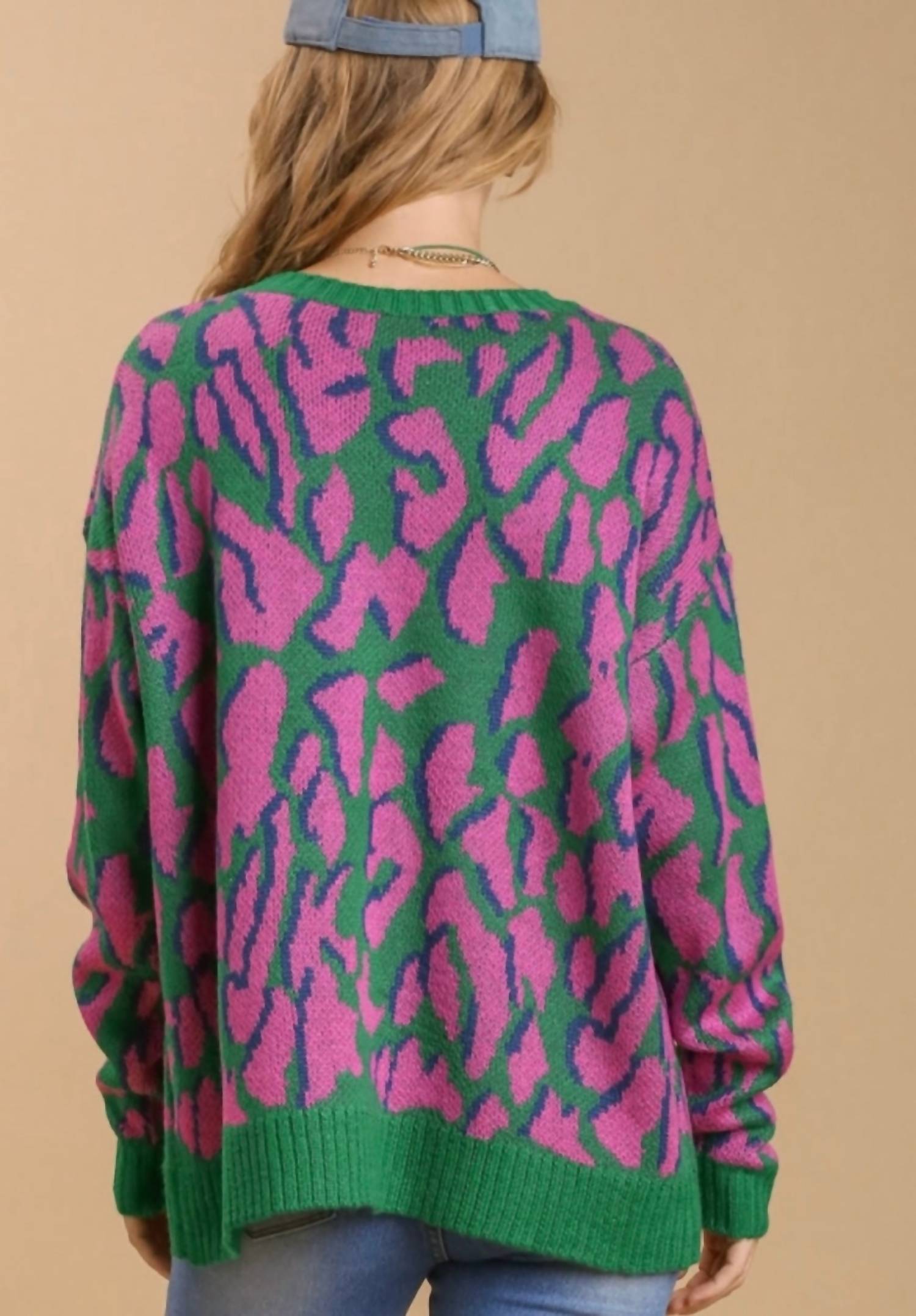 Umgee - Light Show Animal Print Sweater