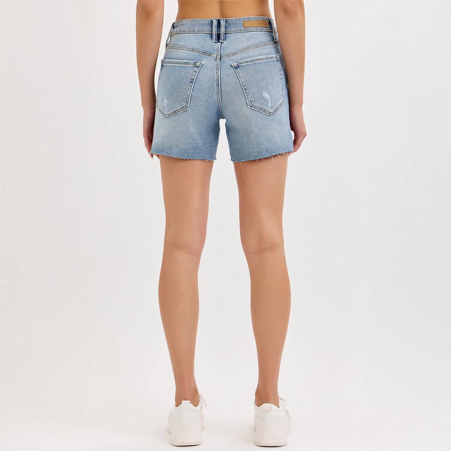 Cello - Mid Rise Midi Short With Side Slit