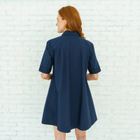 Caryn Lawn Penny Dress in navy - women's dress - alternate view