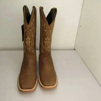 J.B. Dillon Women's Wide Square Toe Pull-on Cowboy Boots in brown - women's shoe - alternate view