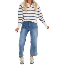 In February - Cozy Current Stripe Sweater