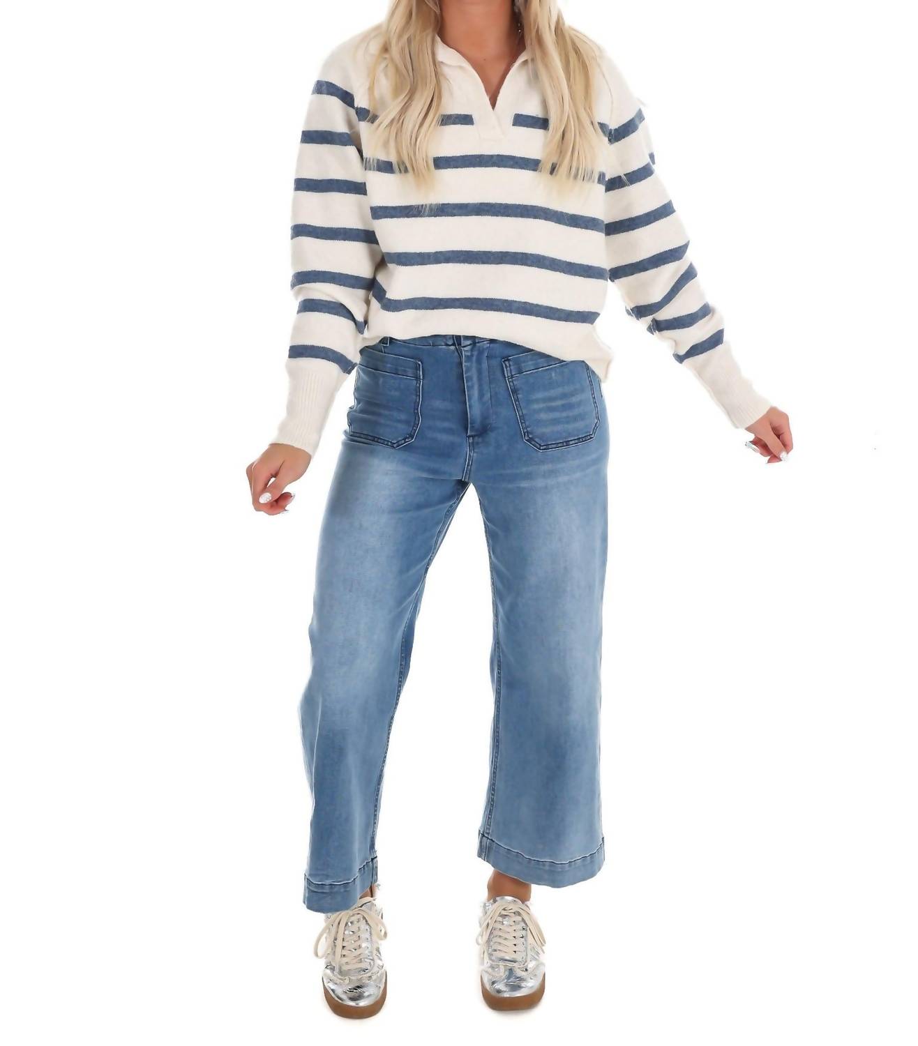 In February - Cozy Current Stripe Sweater