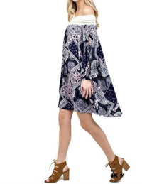 Kori - Batik Patchwork Off the Shoulder Dress