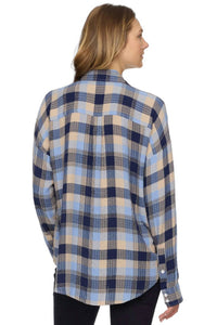 Flags & Anthem - Leetonia Pucker Long Sleeve Boyfriend Shirt