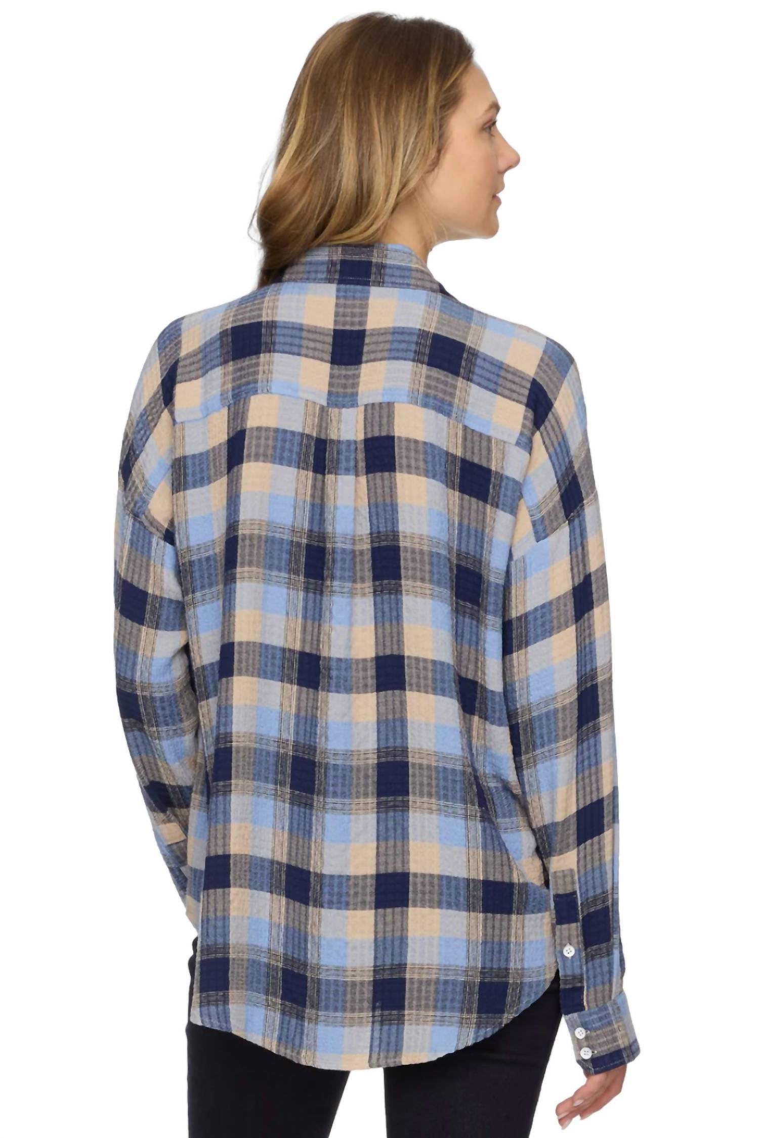 Flags & Anthem - Leetonia Pucker Long Sleeve Boyfriend Shirt