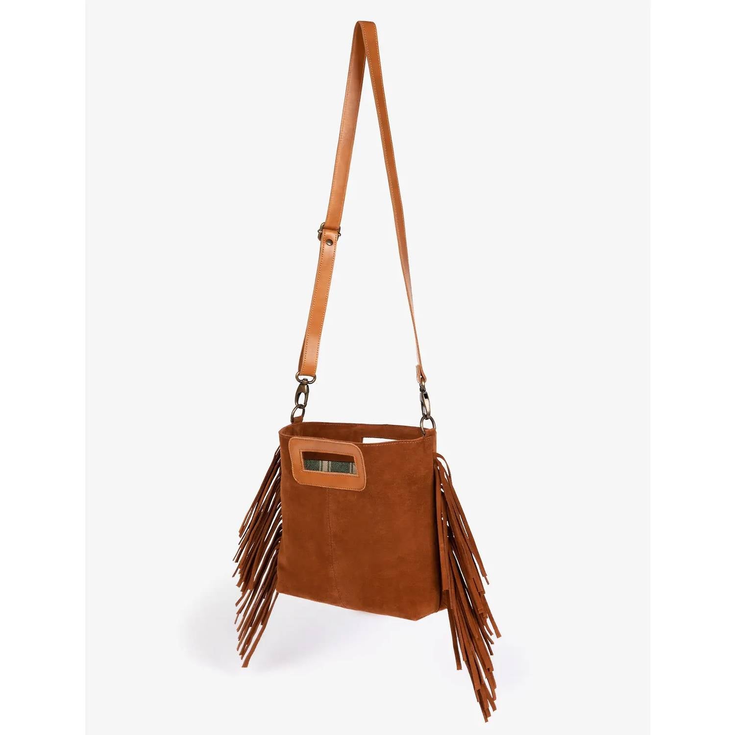 Penelope Chilvers - Women's Fringe Handy Suede Bag