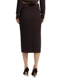 TOCCIN Tani Button Front Skirt in espresso - women's skirt - alternate view