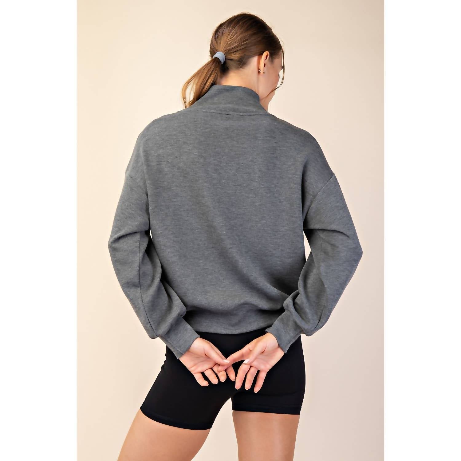 Rae Mode - Scuba Luxe Half Zip Jacket - Plus