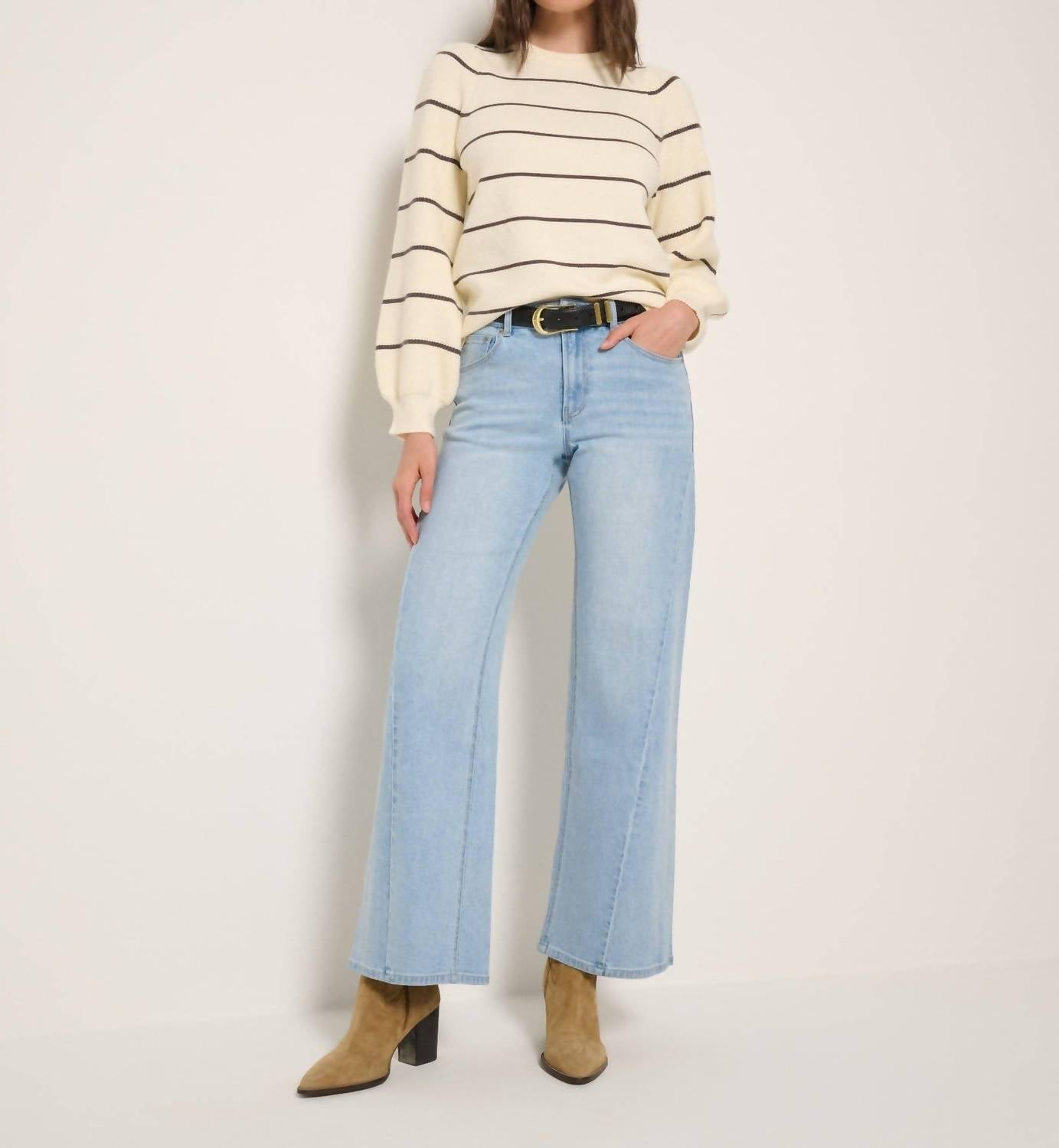 Seventy Eight And Sunny - Seamed Flare Denim Jeans