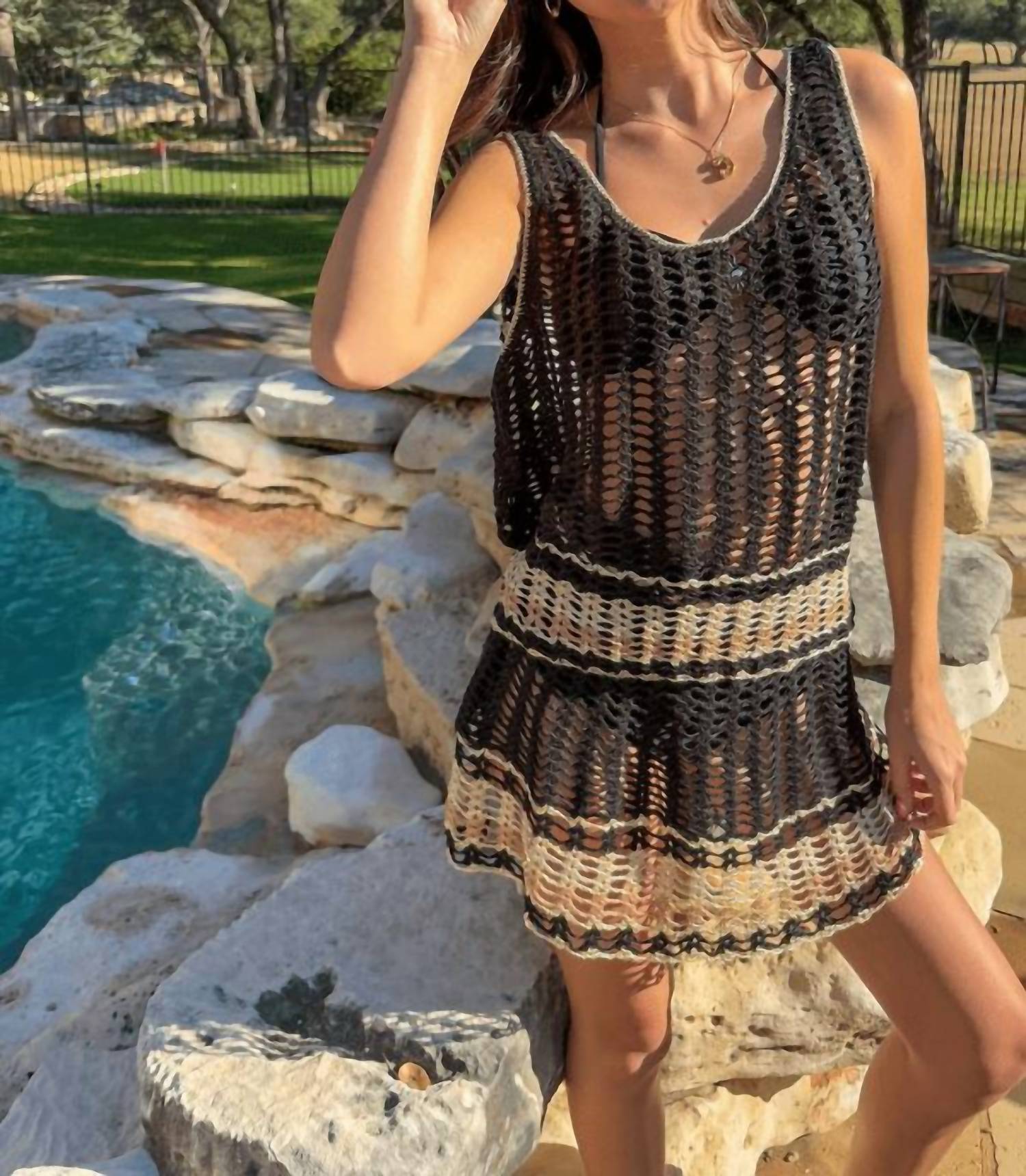 Ocean Drive - Crochet Tank And Skirt Matching Set
