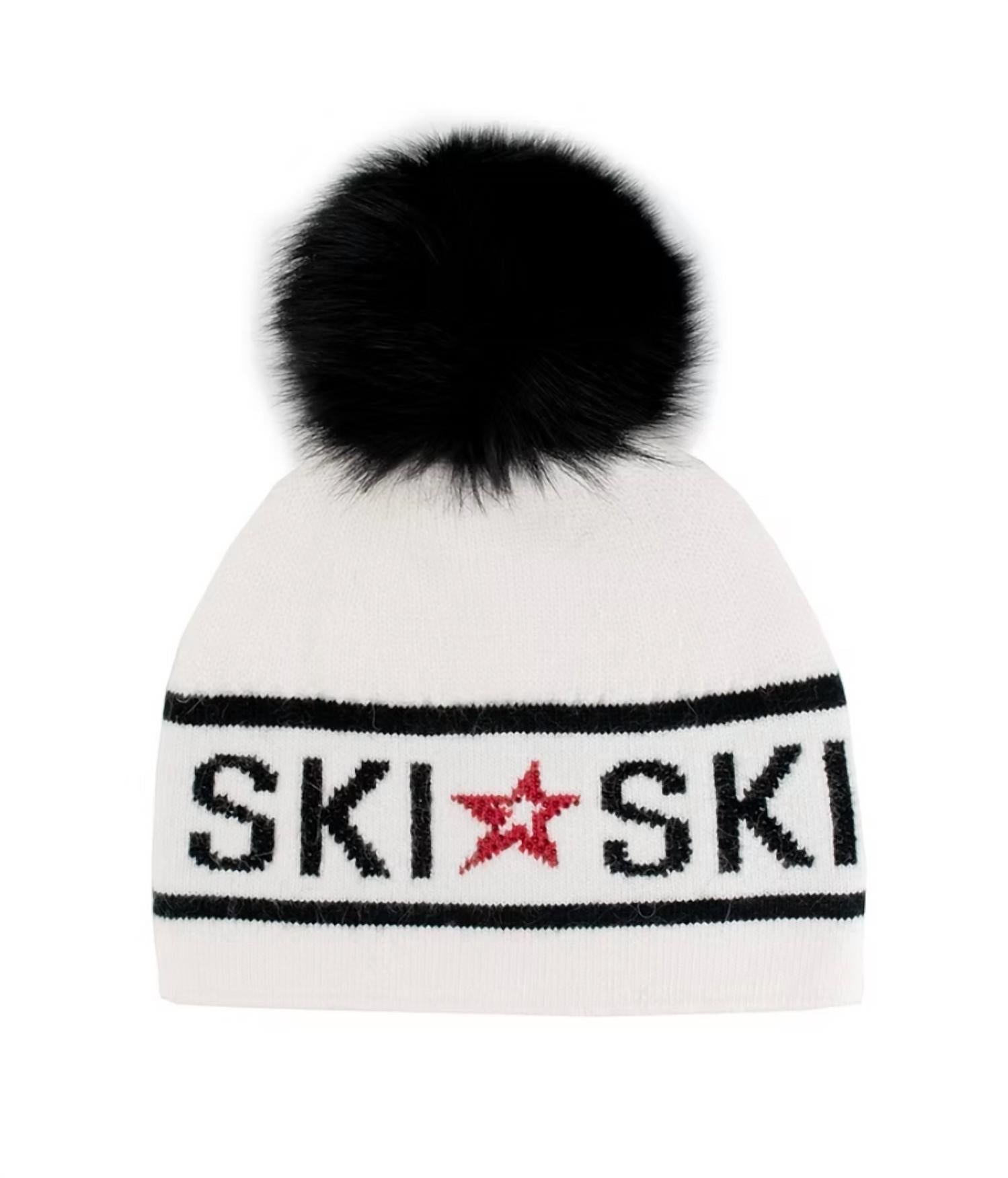 Mitchie'S Matchings - Apres Ski Knitted Hat With Fox Pom