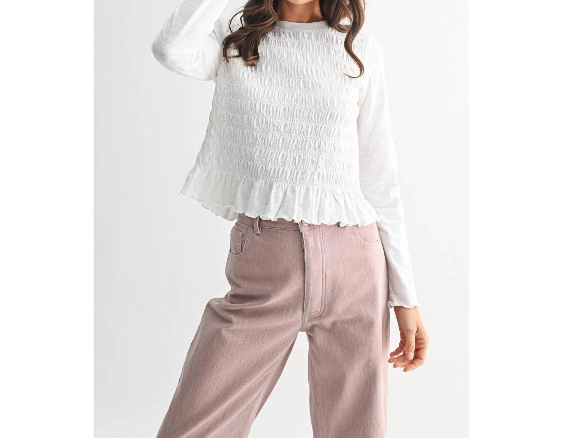 WISHLIST Mandi Top in white - women's blouse