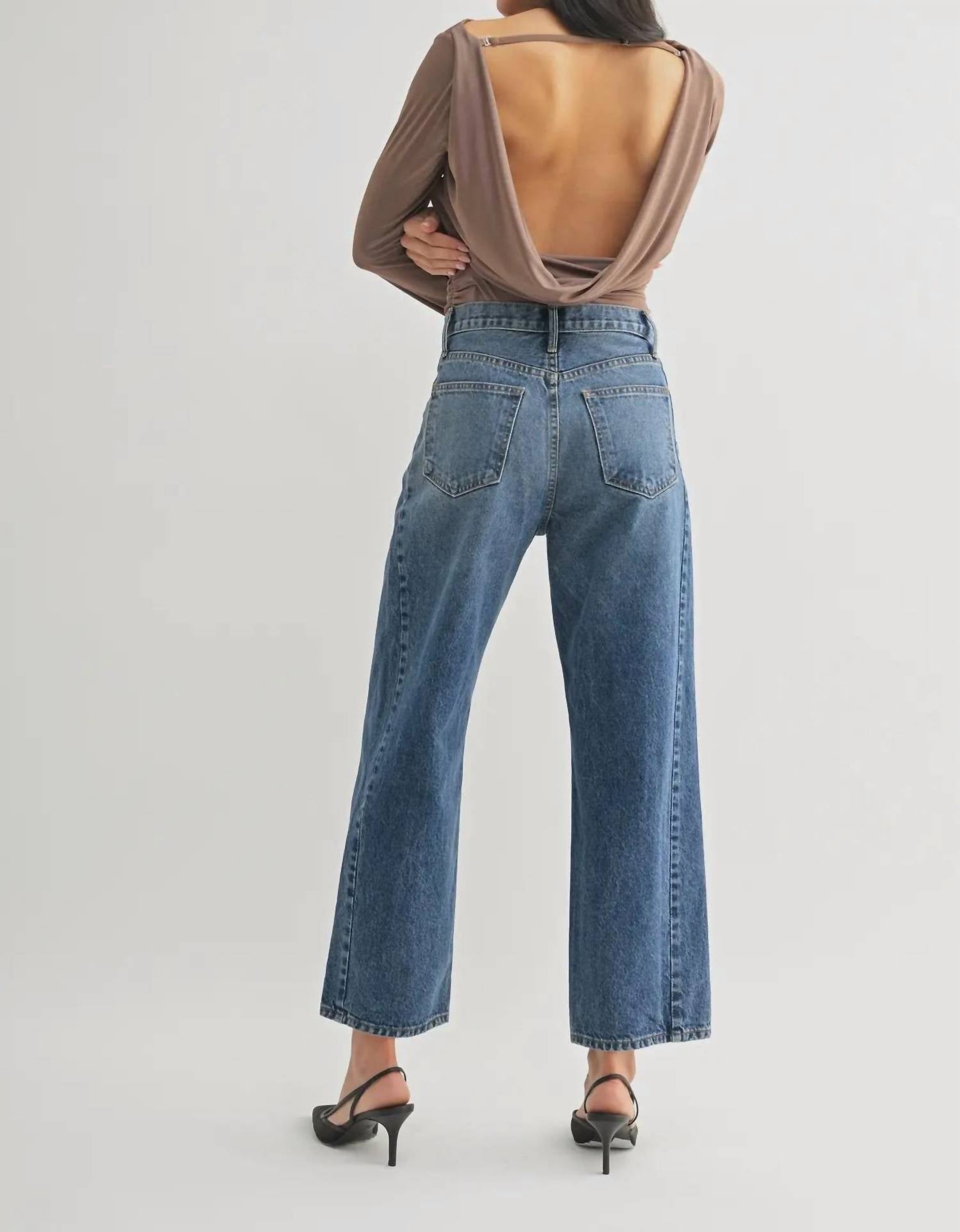 Just Black Denim - Twist Barrel Leg Jeans