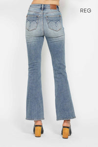 Judy Blue - Women's Joelle Tummy Control Bootcut Short Jeans