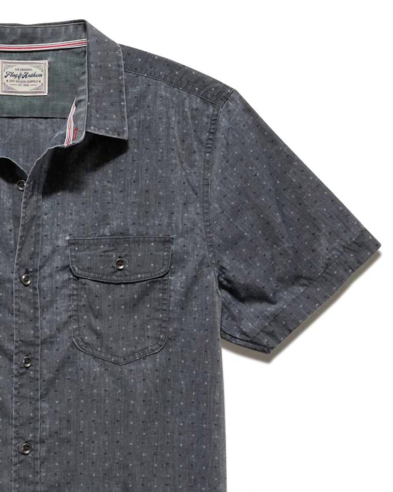 Flags & Anthem - Gardendale Short Sleeve Vintage Soft Dot Print Shirt