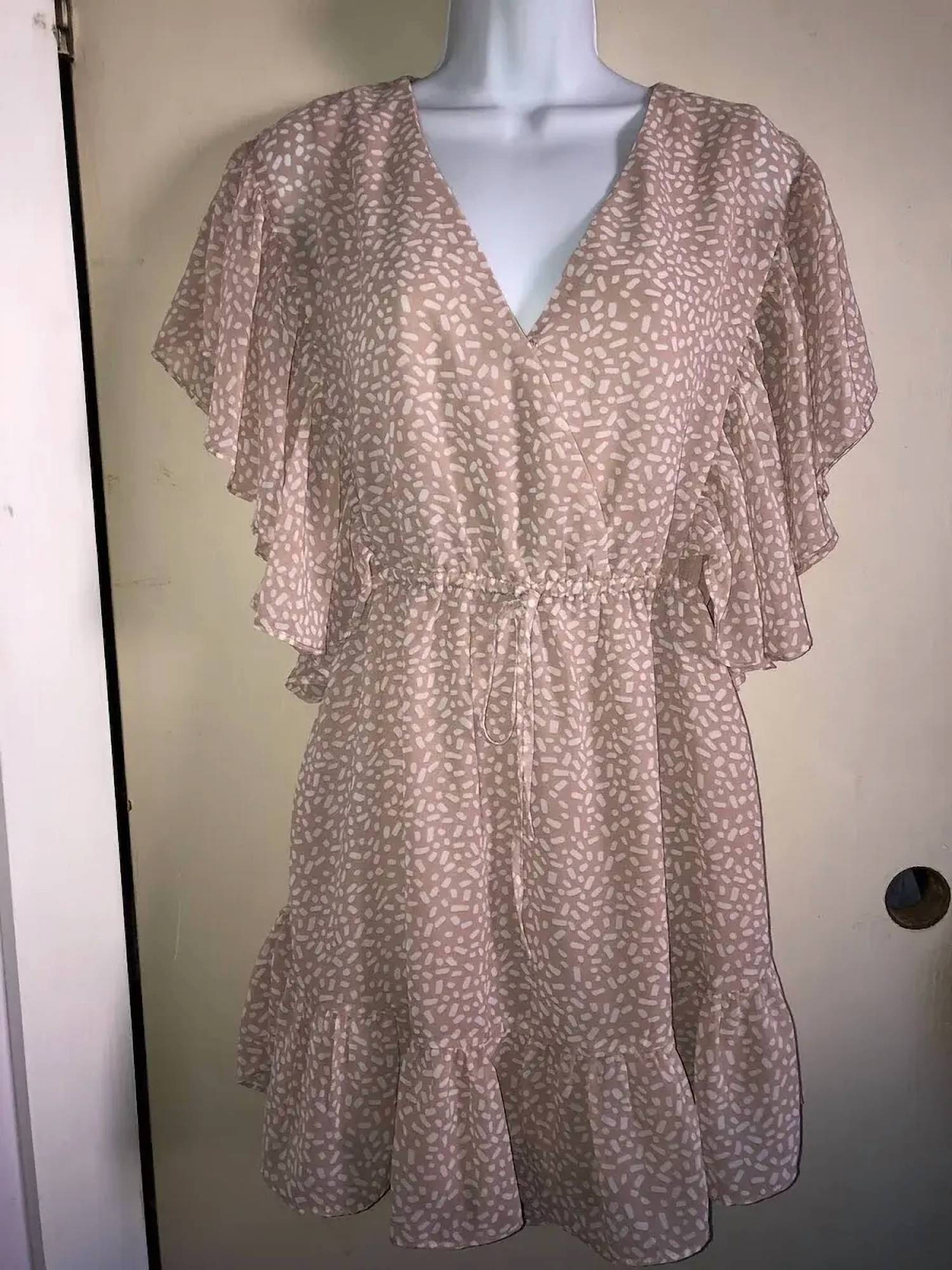 Bibi - Women's V-neck Ruffle Dress