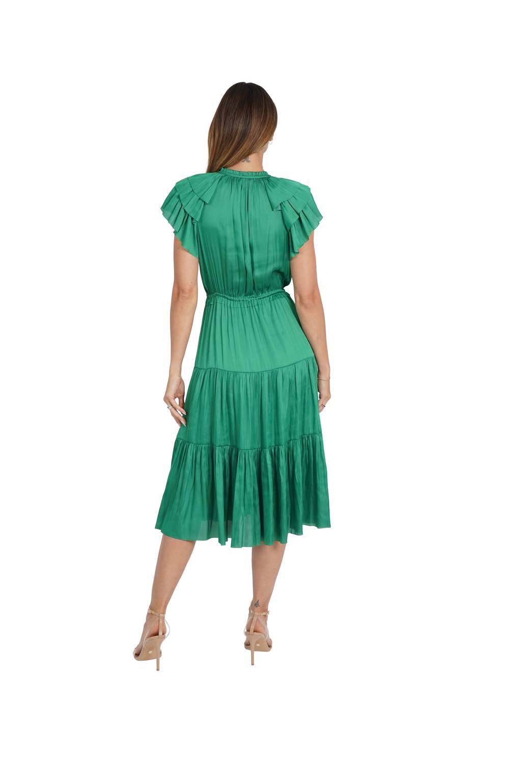 Love Token - Pamela Ruffle Trim Midi Dress