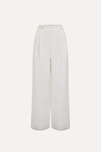 Le Kasha Women's Minuf Linen Pants in white - women's pants