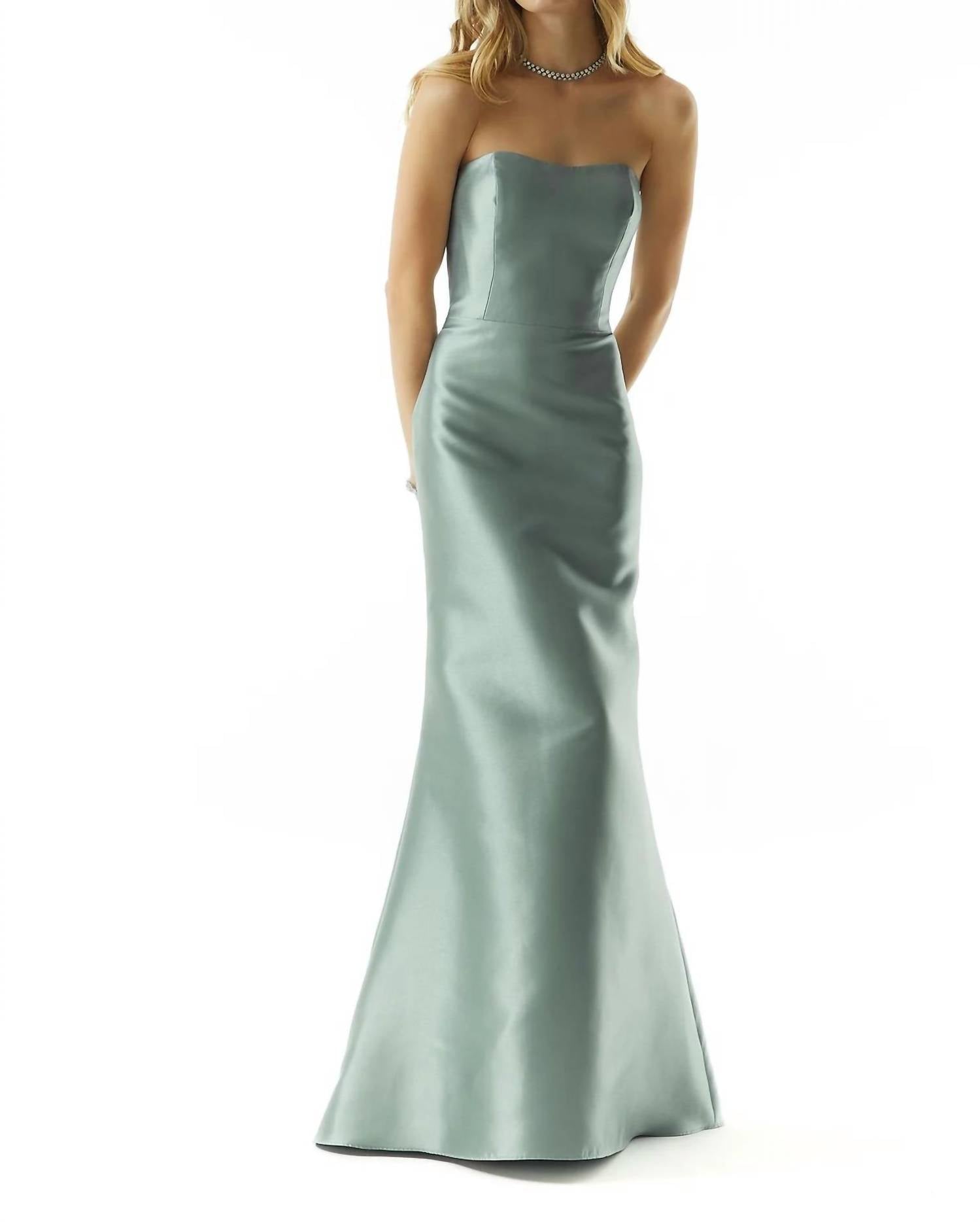 Mgny - Metallic Mermaid Evening Dress