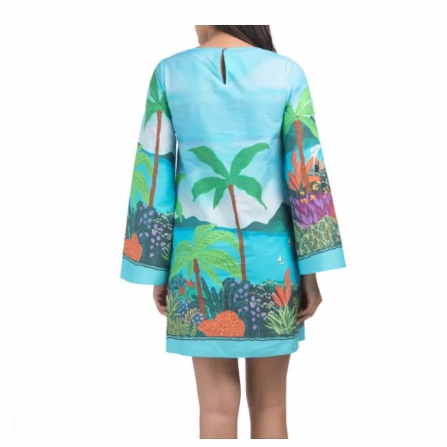 Celina Moon - Bell Sleeve Floral Dress
