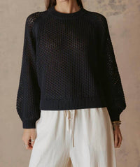 27 Miles Malibu Lanette Sweater in navy - women's sweater