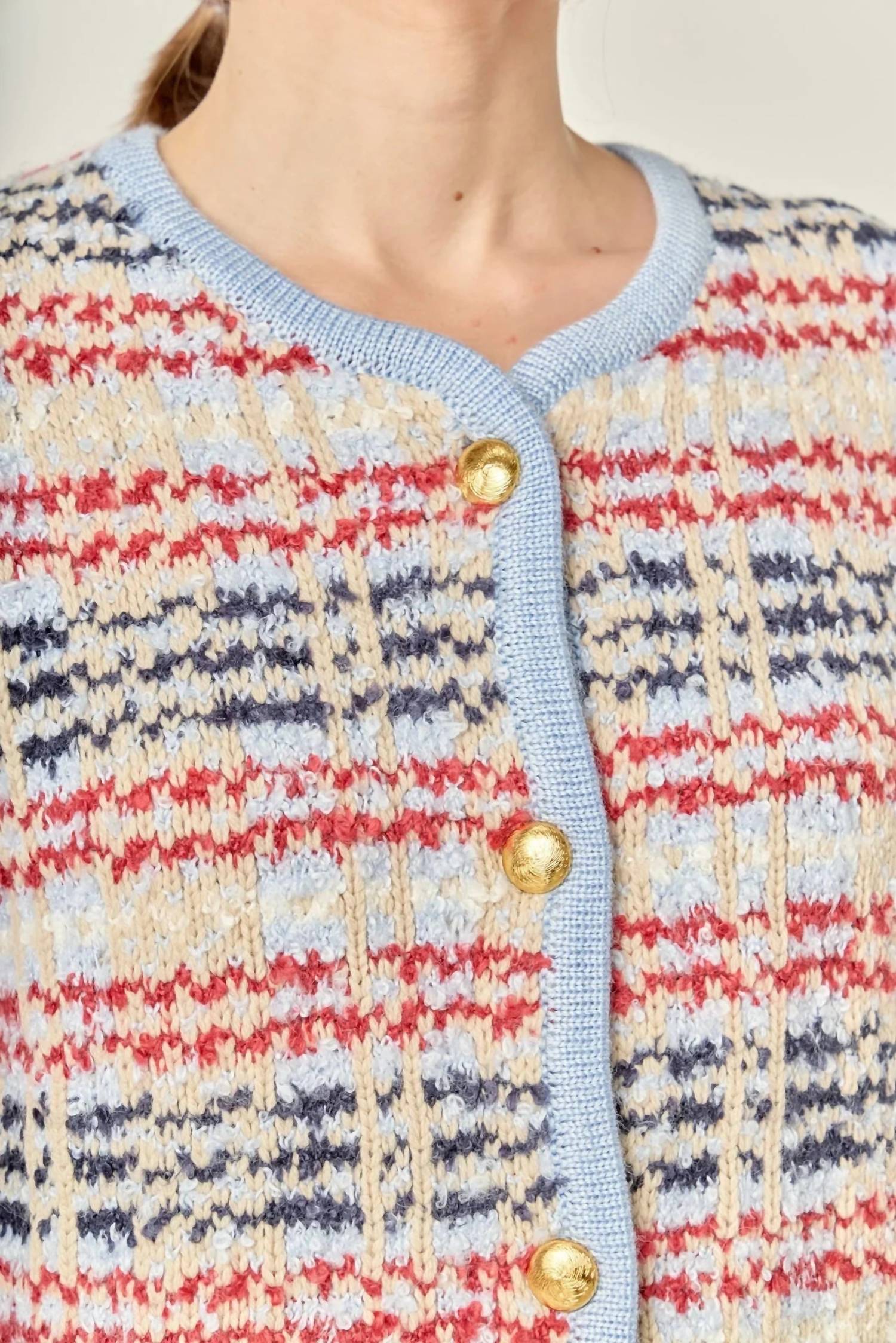 English Factory Textured Striped Jacket - women's jacket - view 4