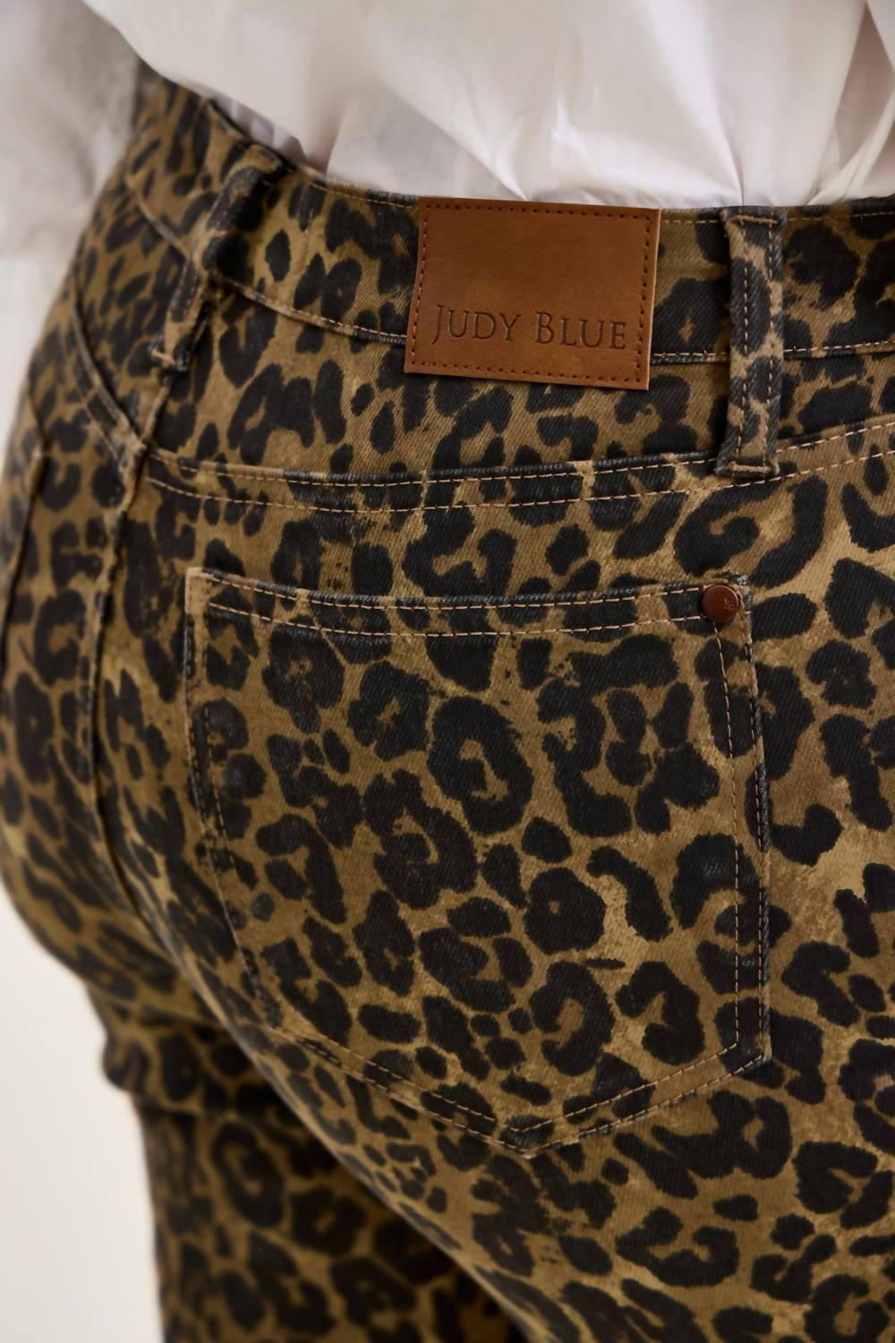 Judy Blue High Waist Boot Cut Jeans in cheetah print - women's jeans - view 5