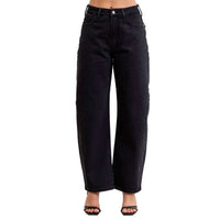 Judy Blue High Waist Marlow Trouser Arc Magic Jeans in black - women's jeans