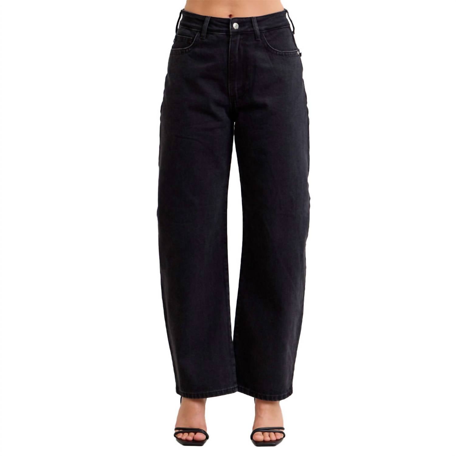 Judy Blue High Waist Marlow Trouser Arc Magic Jeans in black - women's jeans