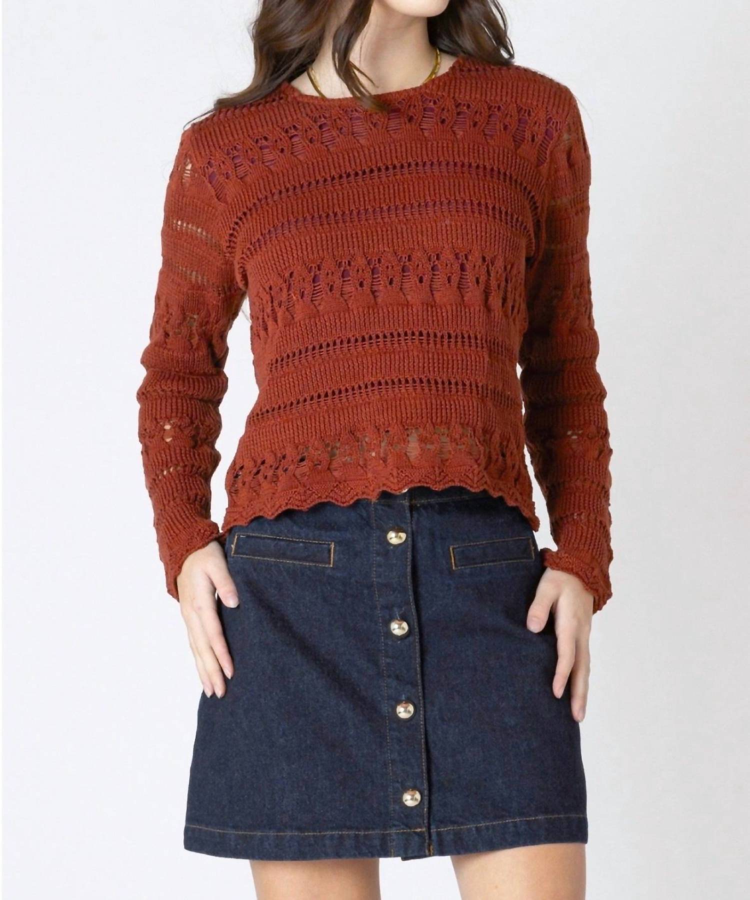 Dex Clothing - Crochet Crewneck Sweater