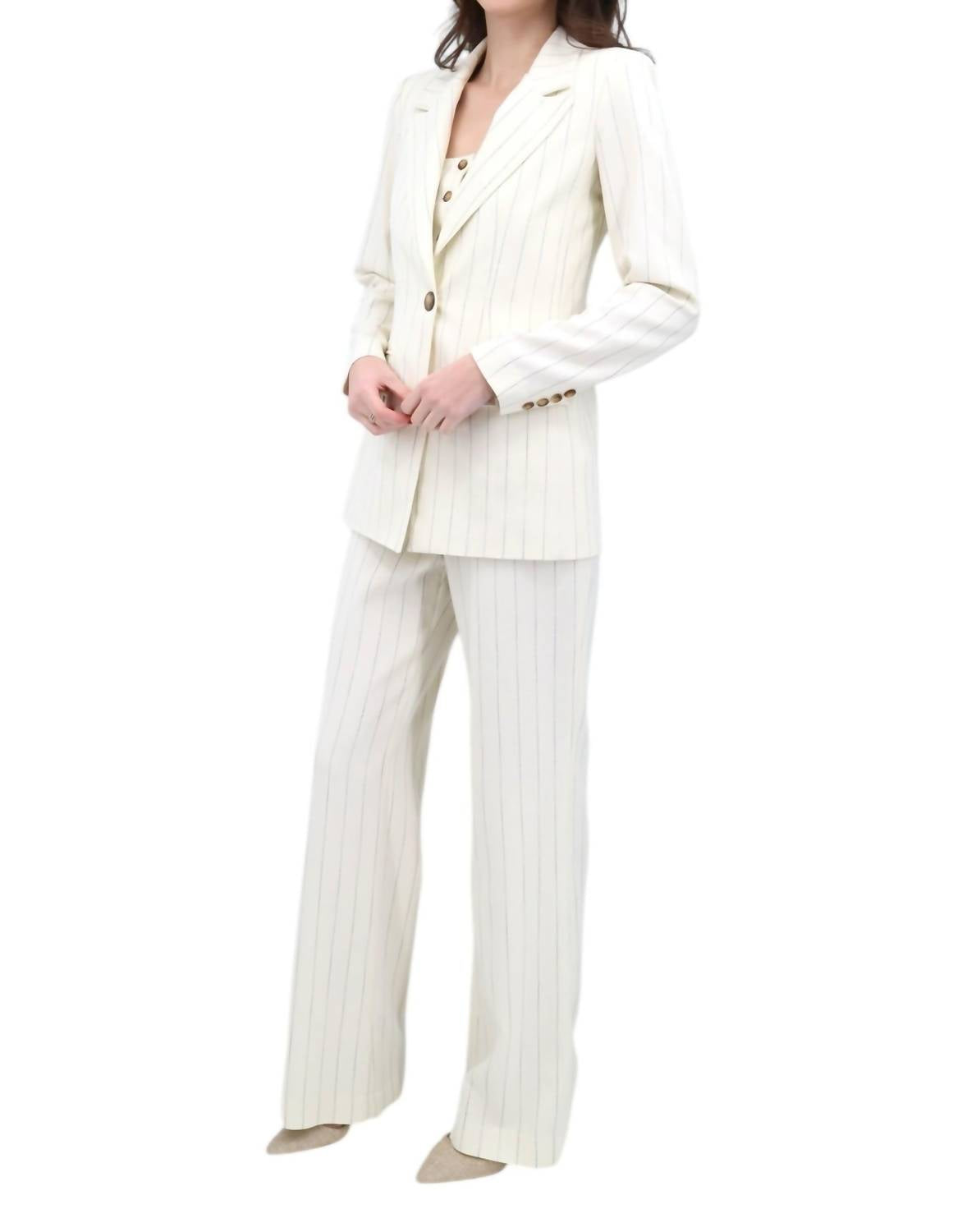 Iris Setlakwe - Striped One Button Blazer
