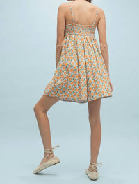 Wishlist - Sleeveless Romper With Flowers And Bow