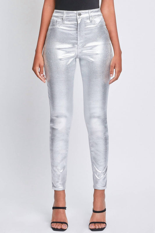 Ymi - Women's High Rise Metallic Skinny Jean - Plus