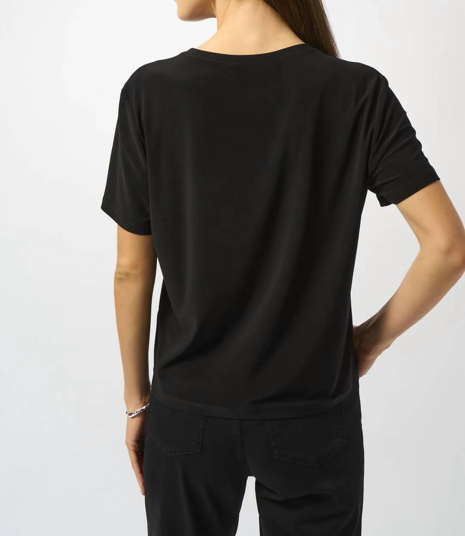 Joseph Ribkoff - Embellished Short Sleeve Boxy Top