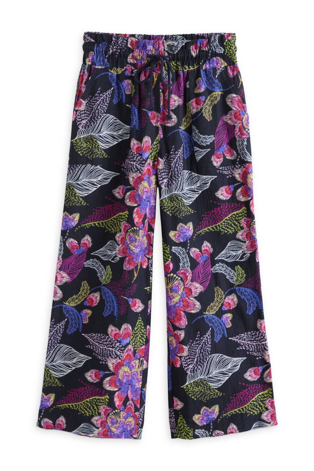 Tribal - Women's Blaine Wide Leg Printed Crinkle Gauze Pants